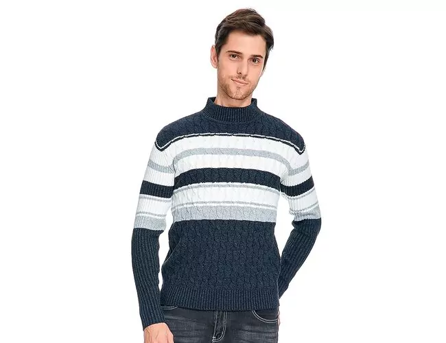 Blusa de Tricot Masculina Gola Alta 590145 - Atacado