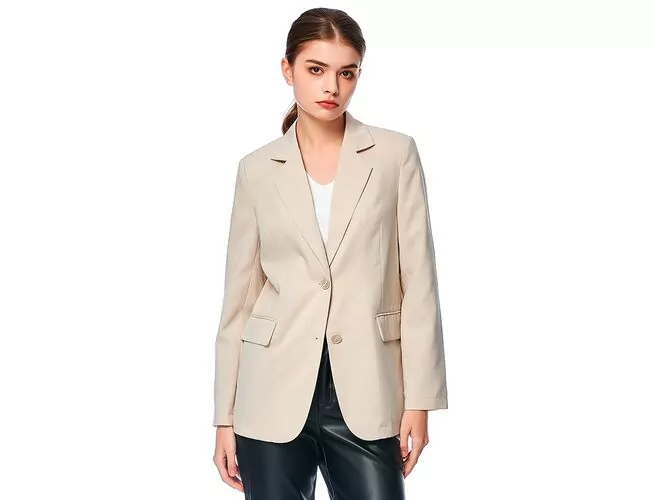 Blazer Feminino Alfaiataria Alongado 690145 - Atacado