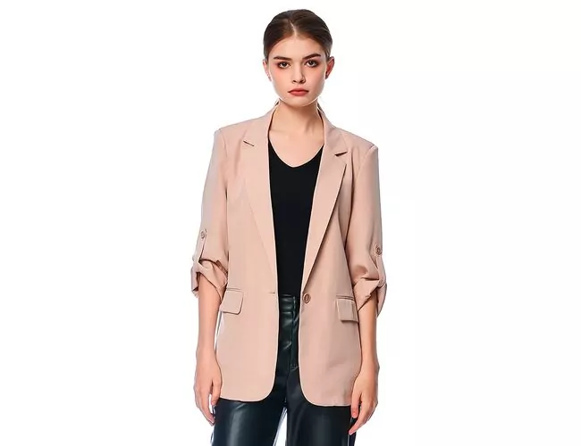 Blazer Feminino Alfaiataria Alongado 690148 - Atacado