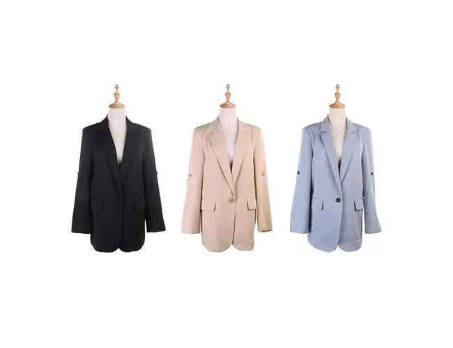 Blazer Feminino Alfaiataria Alongado 690148 - Atacado
