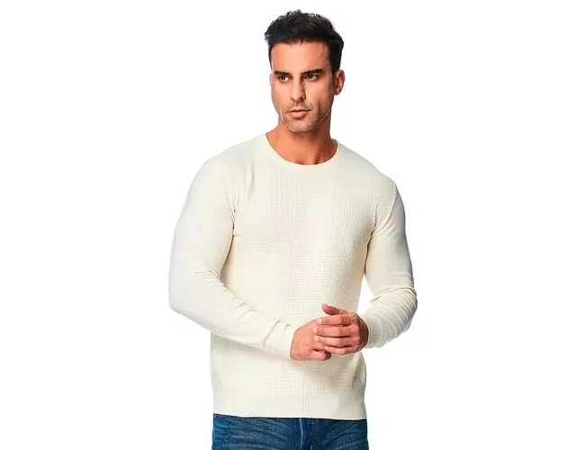 Blusa de Tricot Masculina Gola Redonda 590218 - Atacado