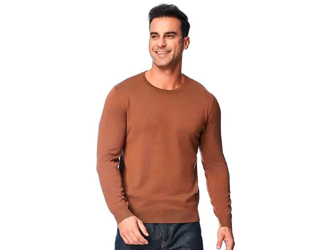 Blusa de Tricot Masculina Gola Redonda 590202 - Atacado