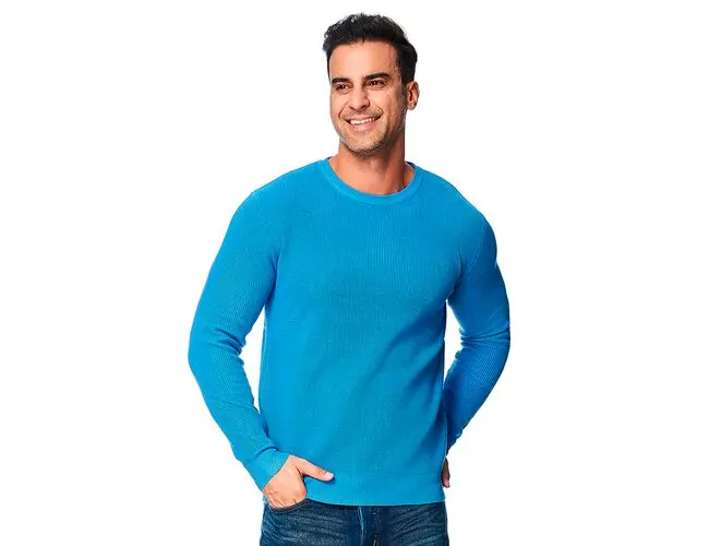 Blusa de Tricot Masculina Gola Redonda Texturizado 590215 - Atacado