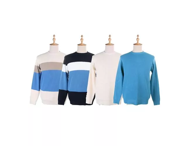 Blusa de Tricot Masculina Gola Redonda Texturizado 590215 - Atacado