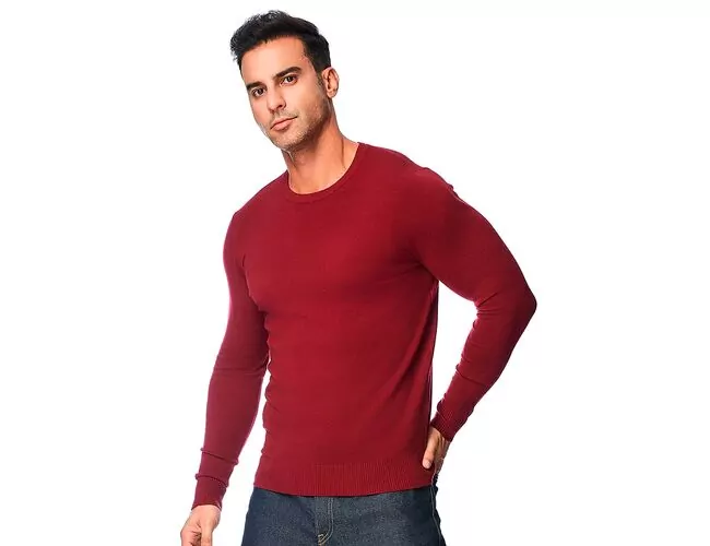 Blusa de Tricot Masculina Gola Redonda 590200 - Atacado