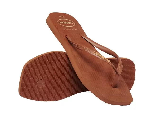 Chinelo Feminino Havaianas Slim Square Logo Pop-up