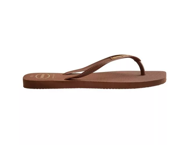 Chinelo Feminino Havaianas Slim Square Logo Pop-up