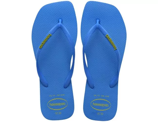 Chinelo Feminino Havaianas Slim Square Logo Pop-up