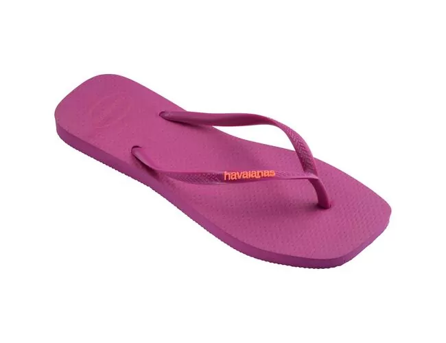 Chinelo Feminino Havaianas Slim Square Logo Pop-up