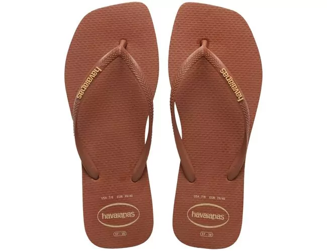 Chinelo Feminino Havaianas Slim Square Logo Pop-up