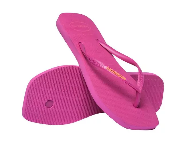 Chinelo Feminino Havaianas Slim Square Logo Pop-up