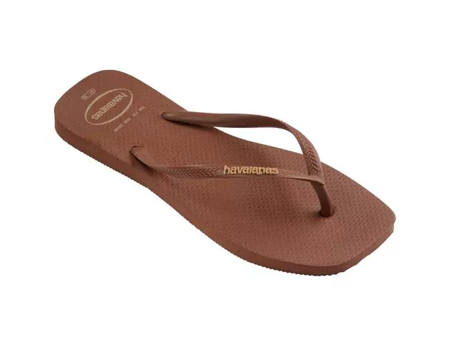 Chinelo Feminino Havaianas Slim Square Logo Pop-up