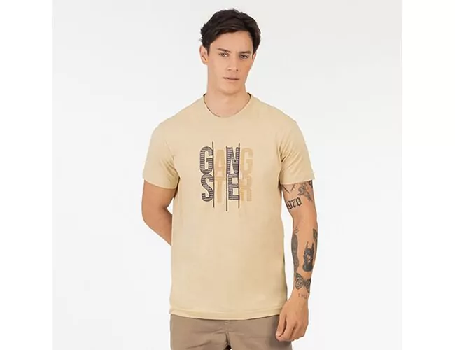 Camiseta Masculina Especial Gangster Gola Careca 11.19.5642 - Atacado