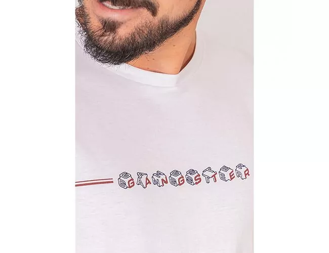 Camiseta Masculina Básica Gangster Gola Careca 10.16.3773 - Atacado