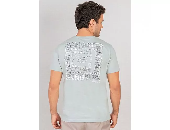 Camiseta Masculina Gangster Básica Gola Careca 10.16.3206 - Atacado