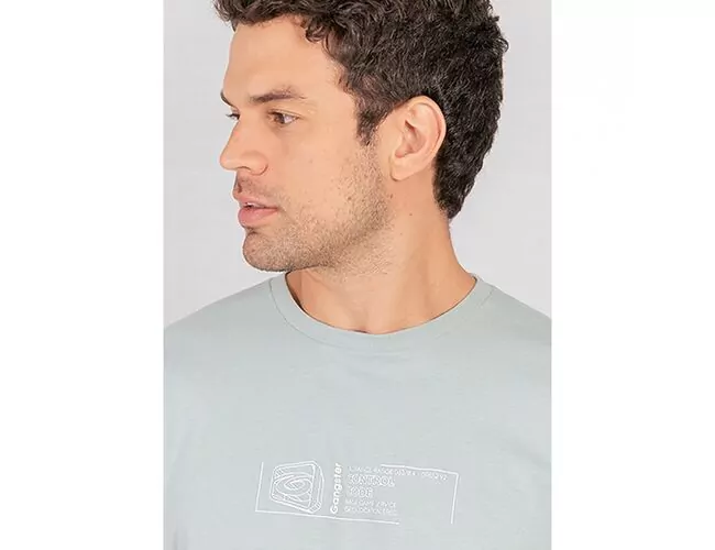 Camiseta Masculina Gangster Básica Gola Careca 10.16.3206 - Atacado
