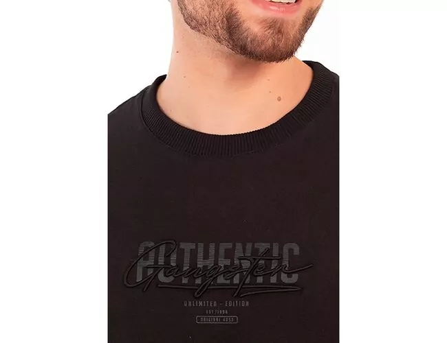 Camiseta Masculina Especial Gangster Gola Careca 10.16.4618 - Atacado