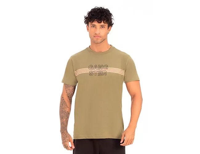 Camiseta Masculina Basica Gangster Gola Careca 10.16.4661 - Atacado