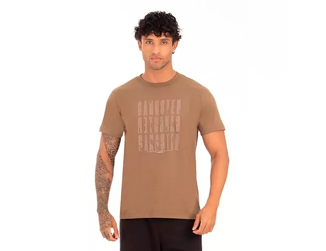 Camiseta Masculina Básica Gangster Gola Careca 10.16.4648 - Atacado