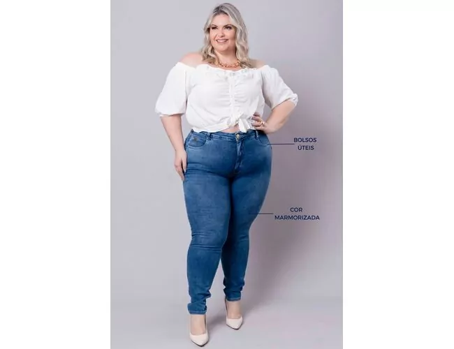 Calça Feminina RI19 Levanta Bumbum Pluz Size 78485 - Atacado