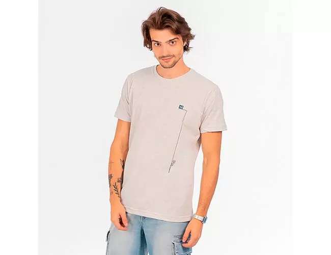 Camiseta Masculina Básica Gangster Gola Careca 10.16.3915 - Atacado