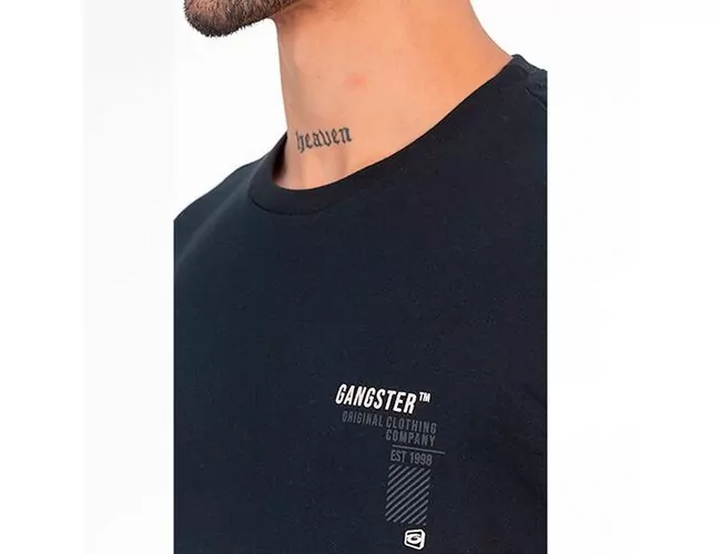 Camiseta Masculina Básica Gangster Gola Careca 10.16.4073 - Atacado