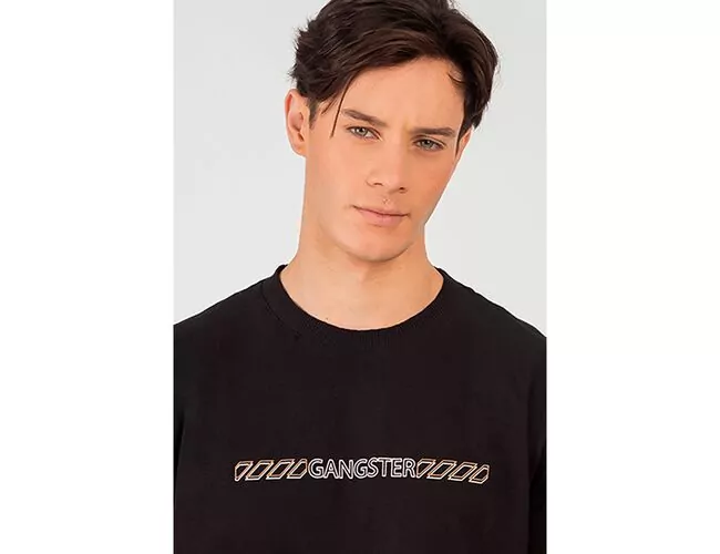 Camiseta Masculina Básica Gangster Gola Careca 10.16.4566 - Atacado