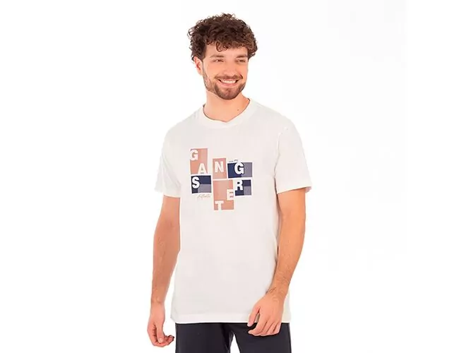 Camiseta Masculina Especial Gangster Gola Careca 10.16.4605 - Atacado
