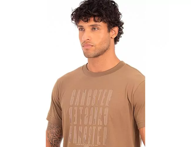 Camiseta Masculina Básica Gangster Gola Careca 10.16.4648 - Atacado