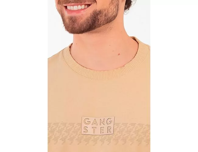 Camiseta Masculina Especial Gangster Gola Careca 10.16.4603 - Atacado