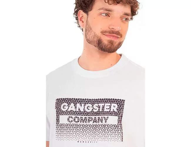 Camiseta Masculina Gangster Básica Gola Careca 10.16.4724 - Atacado