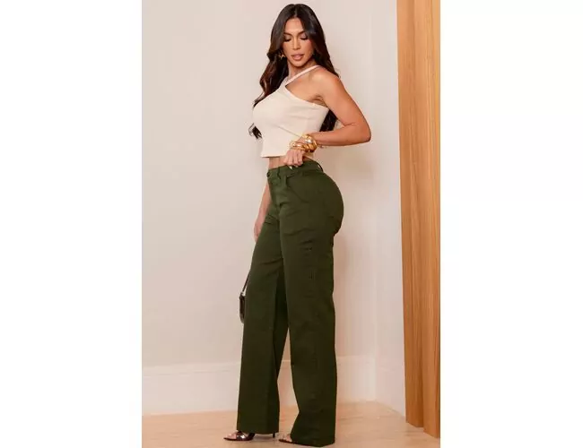 Calça Feminina RI19 Wide Leg 78542 - Atacado