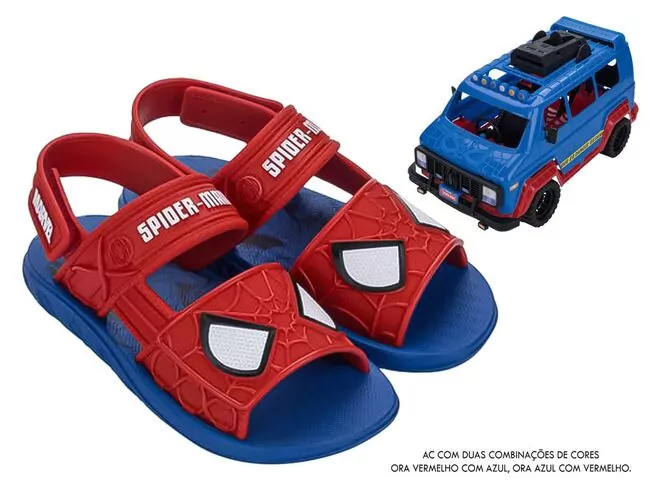 Sandalia Infantil Homem Aranha Com Furgão - 23222