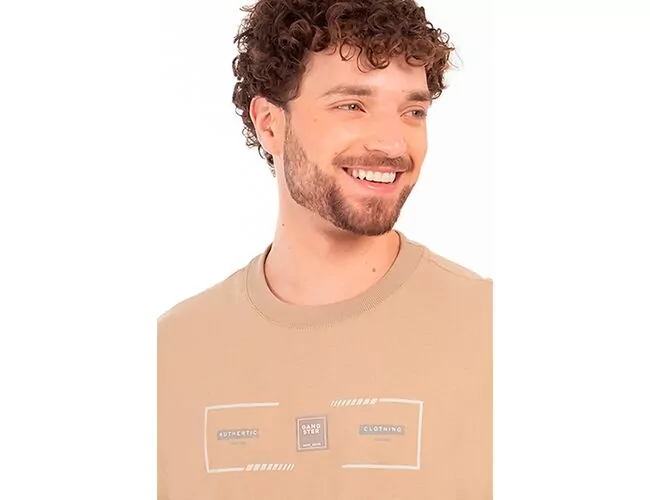 Camiseta Masculina Gangster Básica Gola Careca 10.16.4681 - Atacado