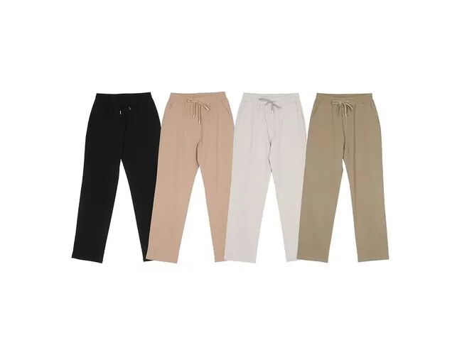 Calça Feminina Facinelli Reta com Elástico e Cordão 290063 - Atacado