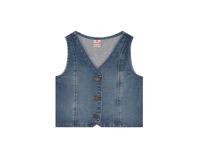 Colete infantil menina em jeans Brandili 264693581 - Atacado
