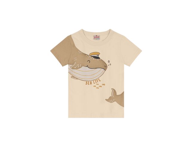 Camiseta infantil menino de baleia Brandili 26524 - Atacado