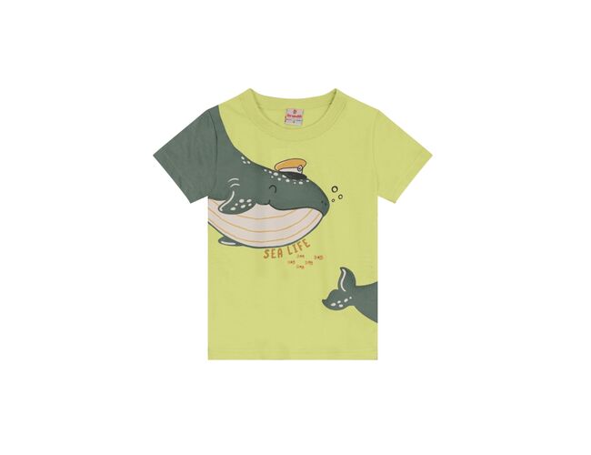 Camiseta infantil menino de baleia Brandili 26524 - Atacado