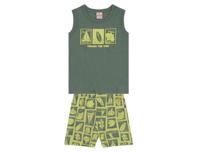 Conjunto infantil menino praiano Brandili 26529 - Atacado