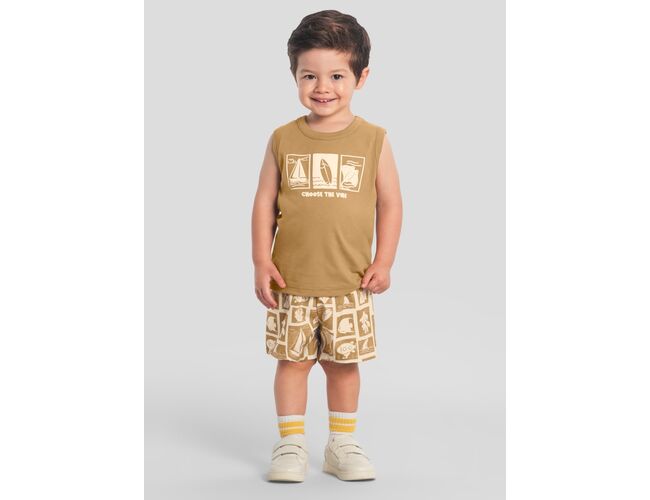 Conjunto infantil menino praiano Brandili 26529 - Atacado