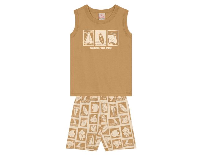 Conjunto infantil menino praiano Brandili 26529 - Atacado