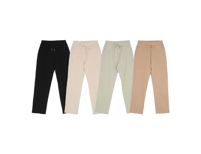 Calça Feminina Facinelli Reta com Elástico e Cordão 290064 - Atacado