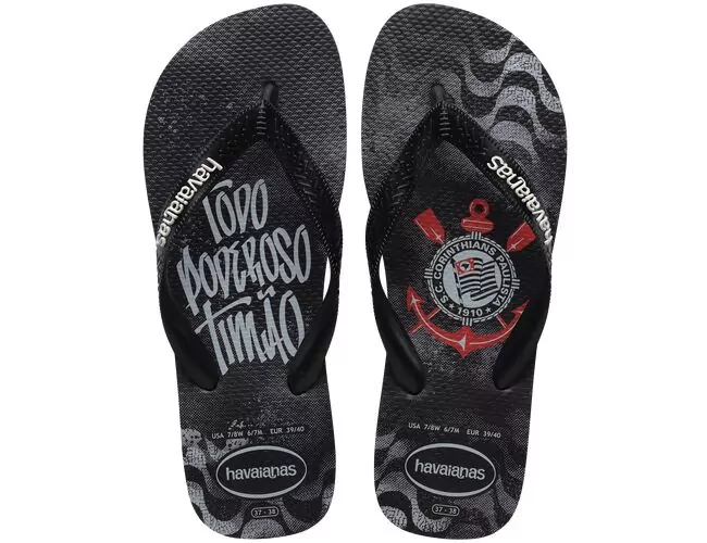 Chinelo Masculino Havaianas Top Times Corinthians - Atacado