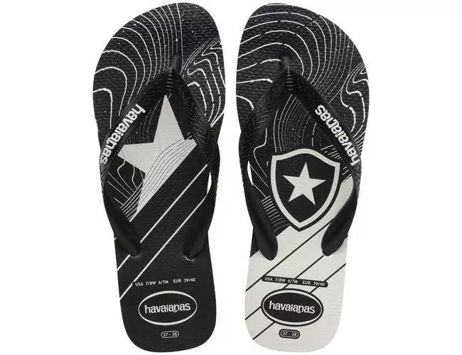 Chinelo Masculino Havaianas Top Times Botafogo - Atacado