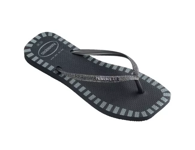 Chinelo Feminino Havaianas Square Glitter Contour - Atacado