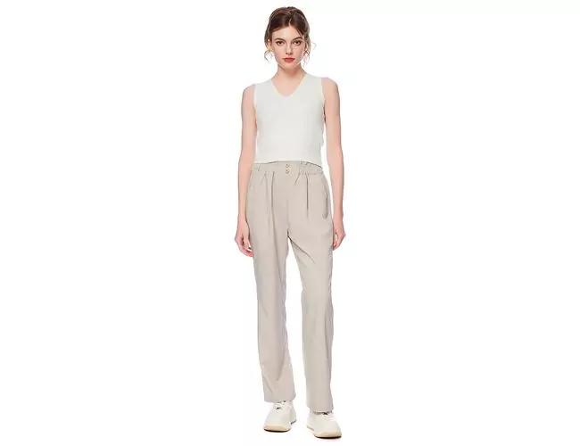 Calça Feminina com elástico e botão Facinelli 290089 - Atacado