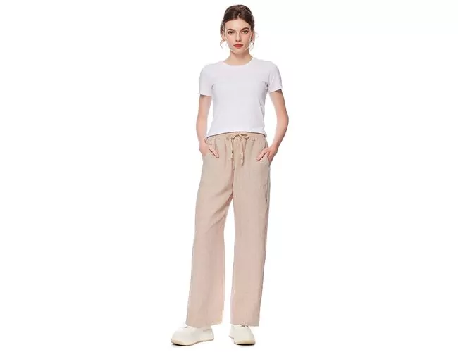 Calça Feminina Pantalona com Cordão Facinelli 290080 - Atacado