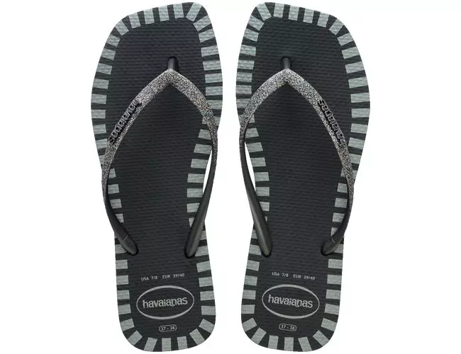 Chinelo Feminino Havaianas Square Glitter Contour - Atacado