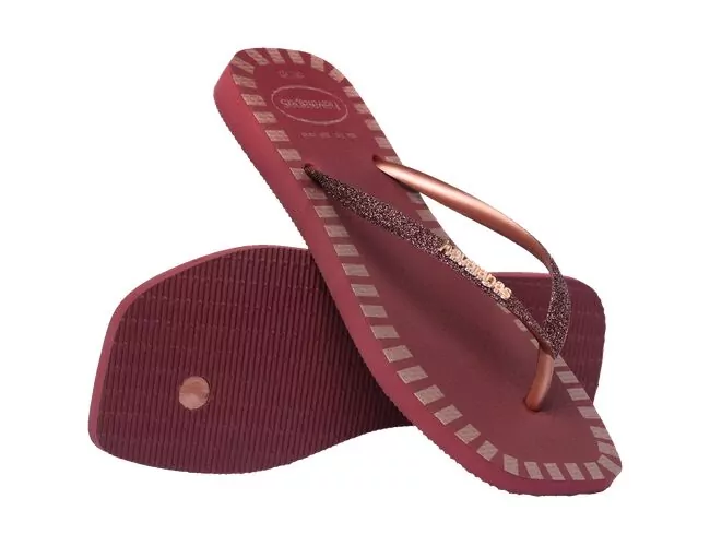 Chinelo Feminino Havaianas Square Glitter Contour - Atacado