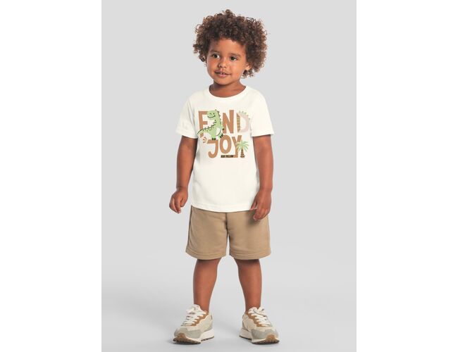 Camiseta infantil menino de dinossauro Brandili 26525 - Atacado